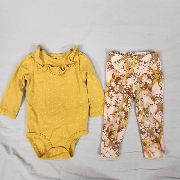 Bundle Carter's Clothes 12 Month One Piece Sparkly Jumpsuit Leggings Bodysuit - Picture 4 of 6